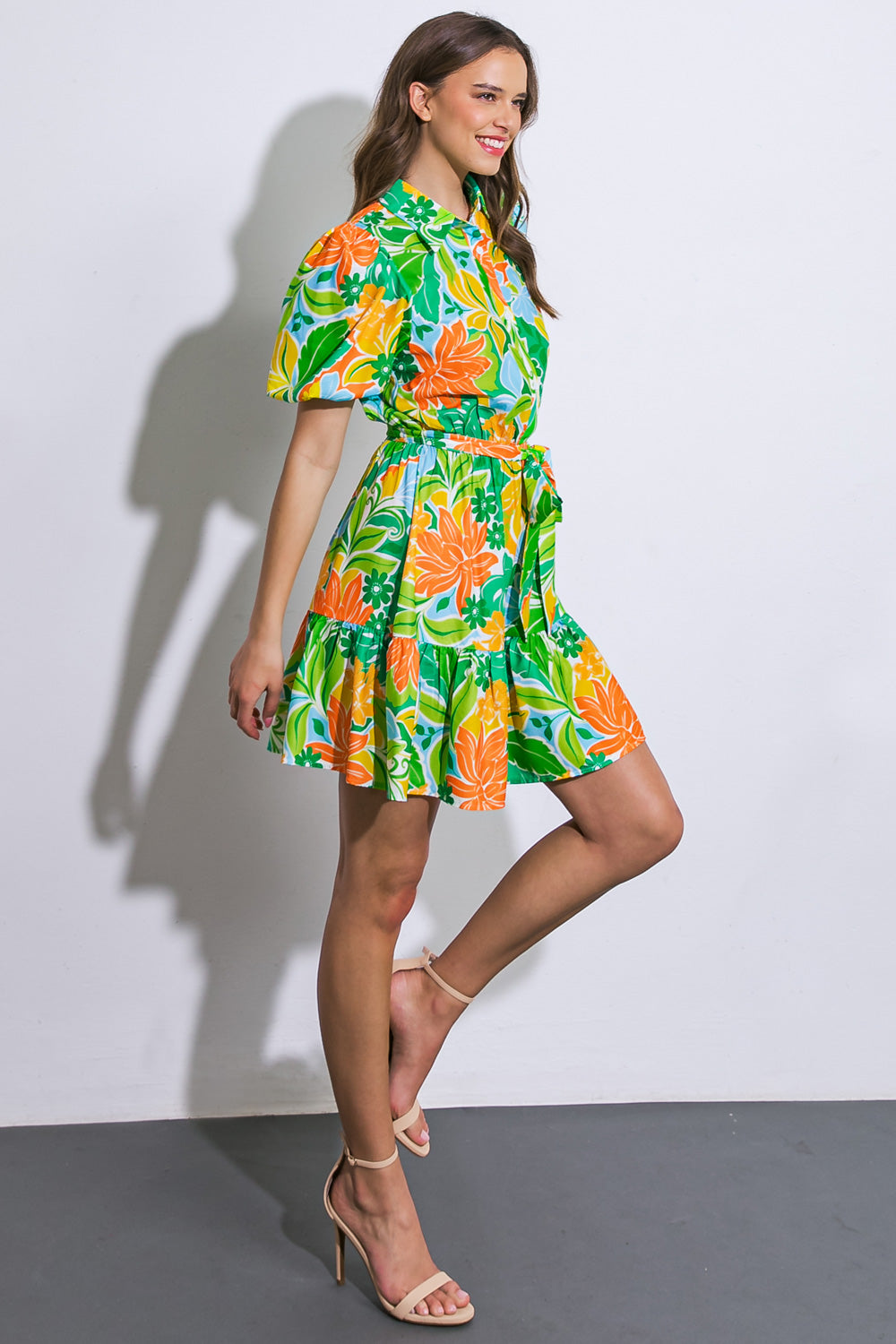 END GAME WOVEN MINI DRESS Flying Tomato
